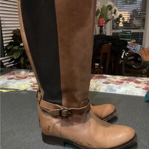 Frye Two-Tone Leather Boots